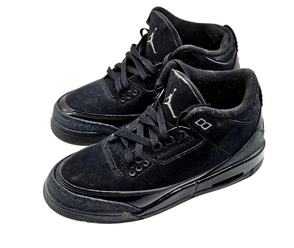 Nike Air Jordan 3 Retro GS 'Black Cat' 2025 DM0967-001 Youth Size 4.5Y Near Mint